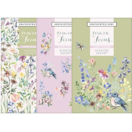 Flower of Focus - Set of 3 Scented Sachets