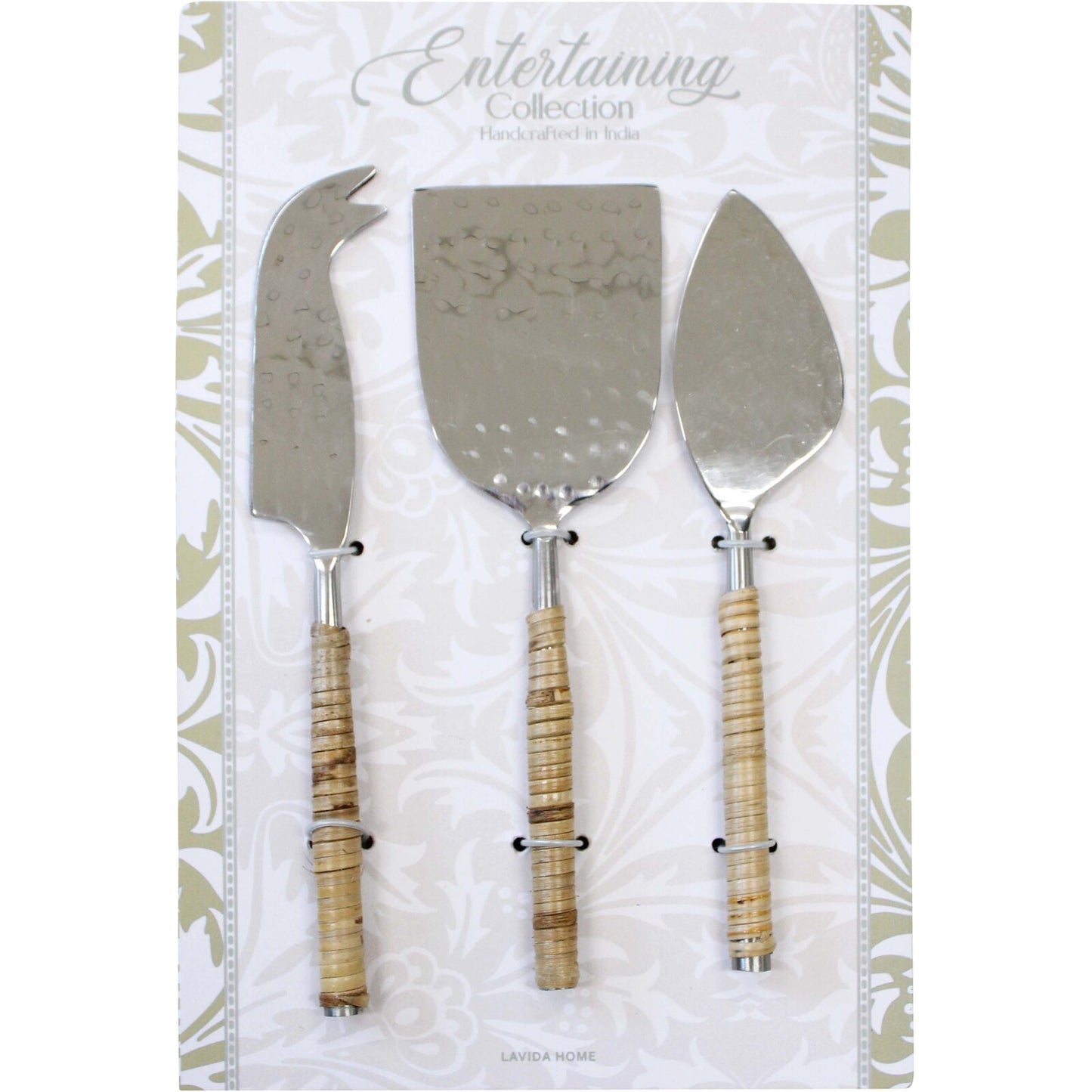 Cheese Knife - Mix Rattan Handle