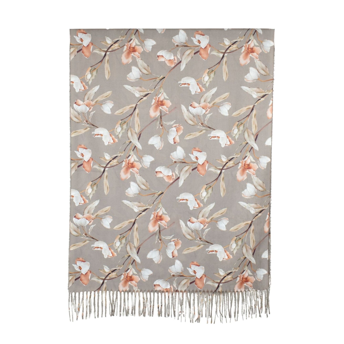 Grey Magnolia Garden Scarf