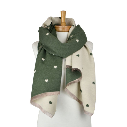 Reversible Petite Hearts Scarfs