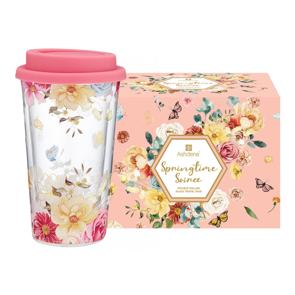 Double Walled Glass Travel Mug 200ml