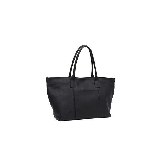 Genuine Leather Black Tote