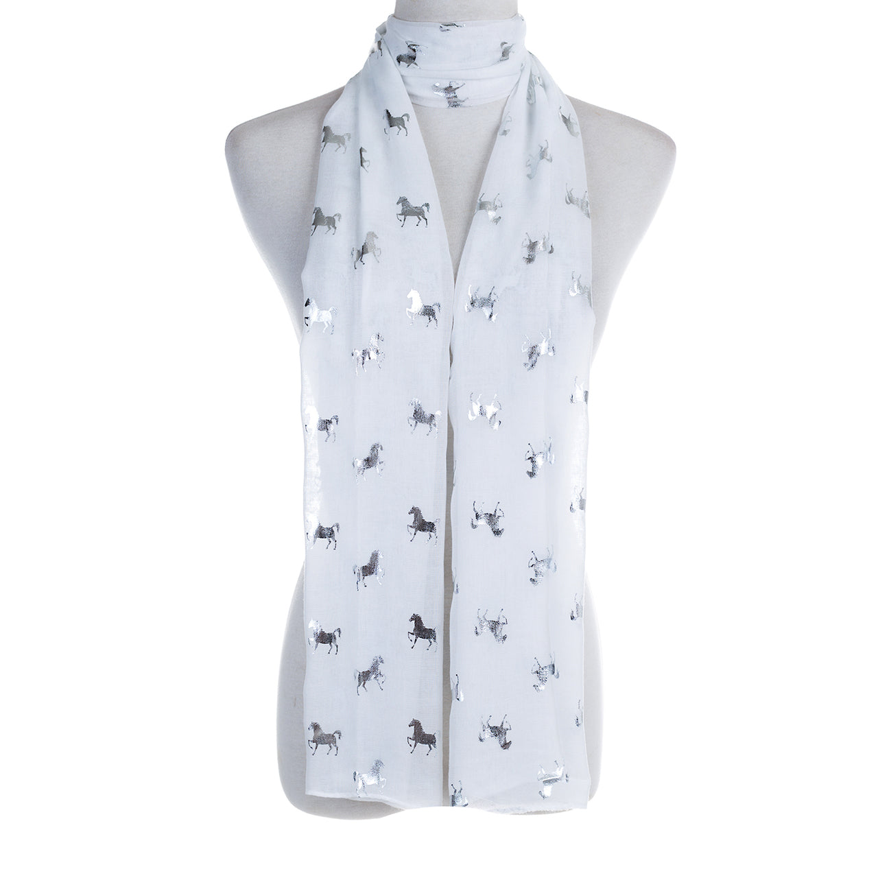 Silver Horse Decal Scarf