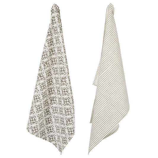 Cotton Tea Towel - Set of 2, Crya Lace Print