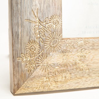 Gold Foil Mangowood Photo Frame 4 x 6