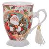 Vintage Santa Tassled Mug