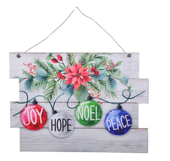 Christmas Plank Wall Plaque - Various