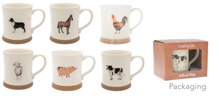 Embossed Farm Animal Mug - Various