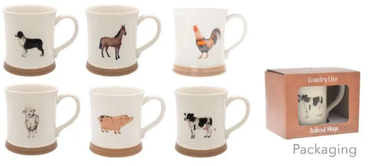 Embossed Farm Animal Mug - Various