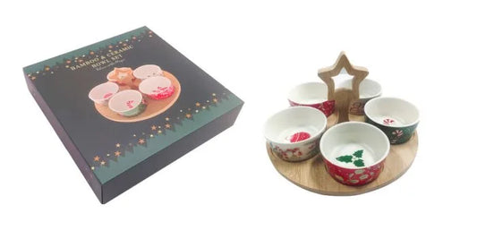 Christmas Ceramic Round Bowl set of 5