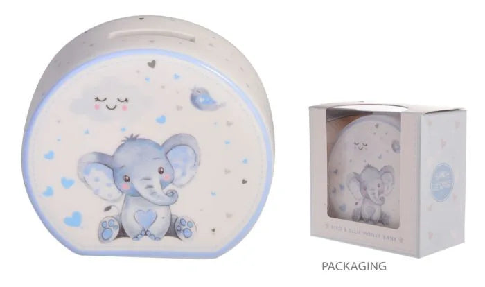 Baby Elephant Boys Moneybox