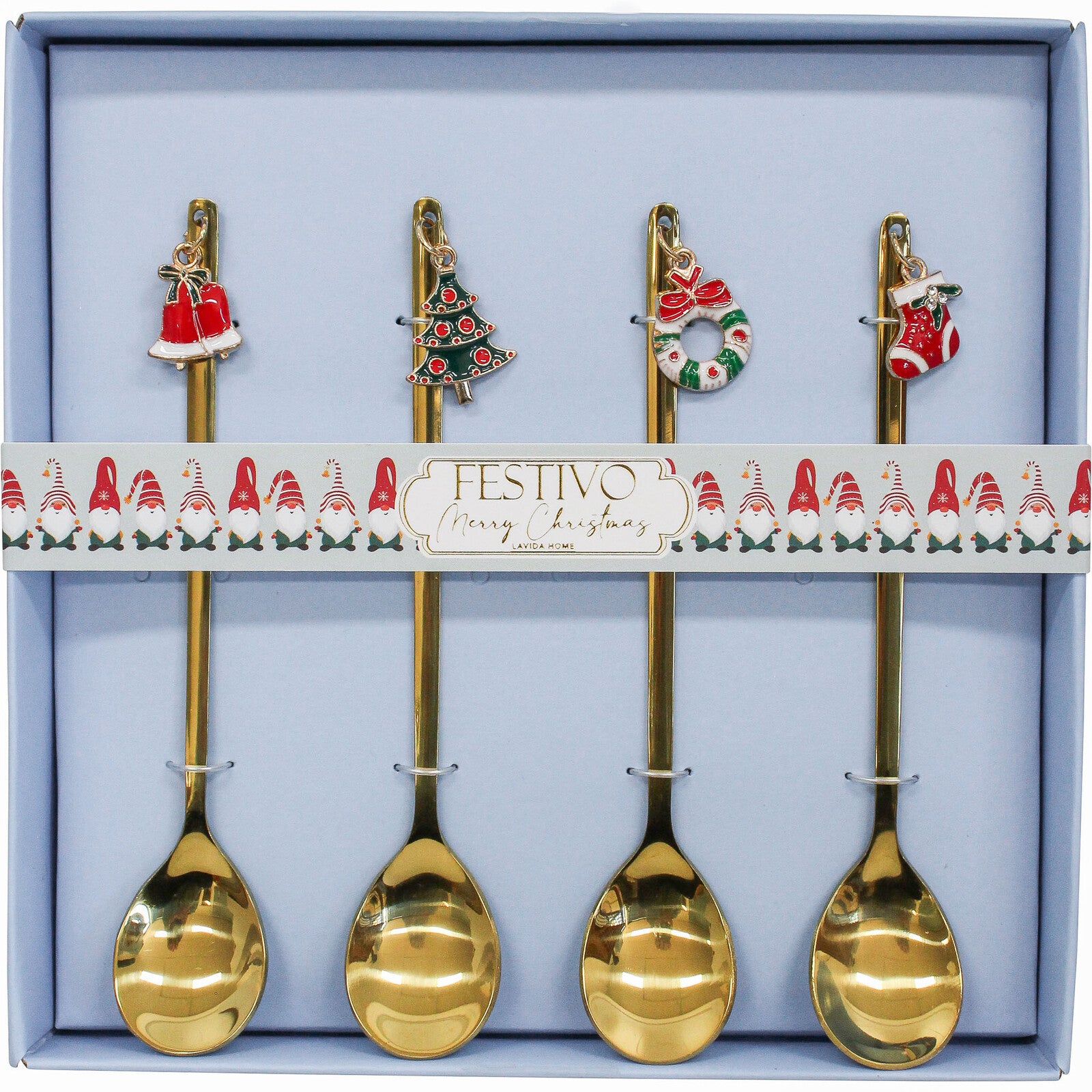 Christmas Charm Teaspoons - Set of 4