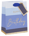 Happy Birthday Strip Medium Gift Bag