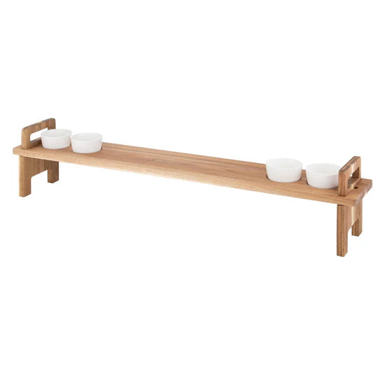 Gather Tapas Plank Serving Board with Bowls