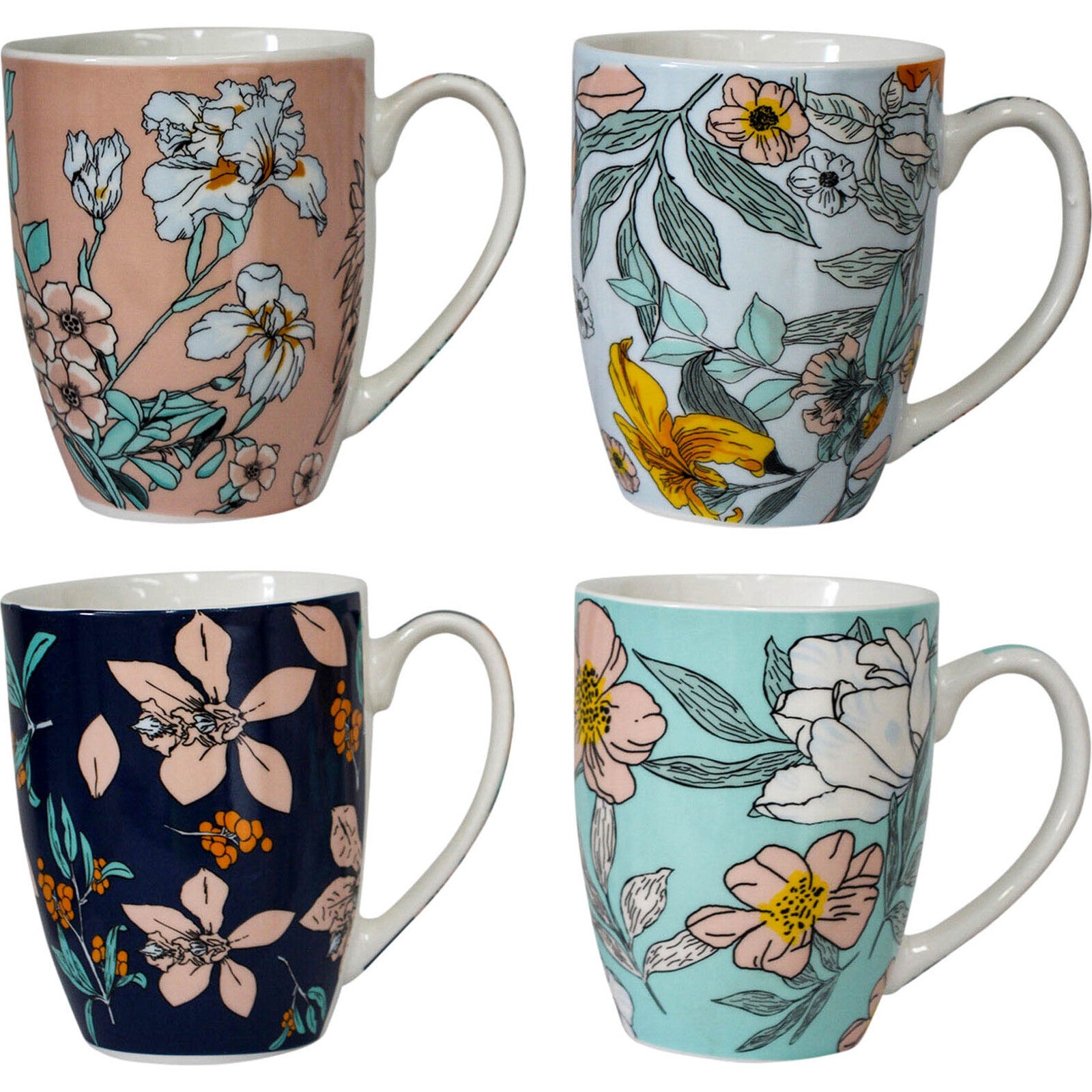 Mugs - Floral Pastel Assorted