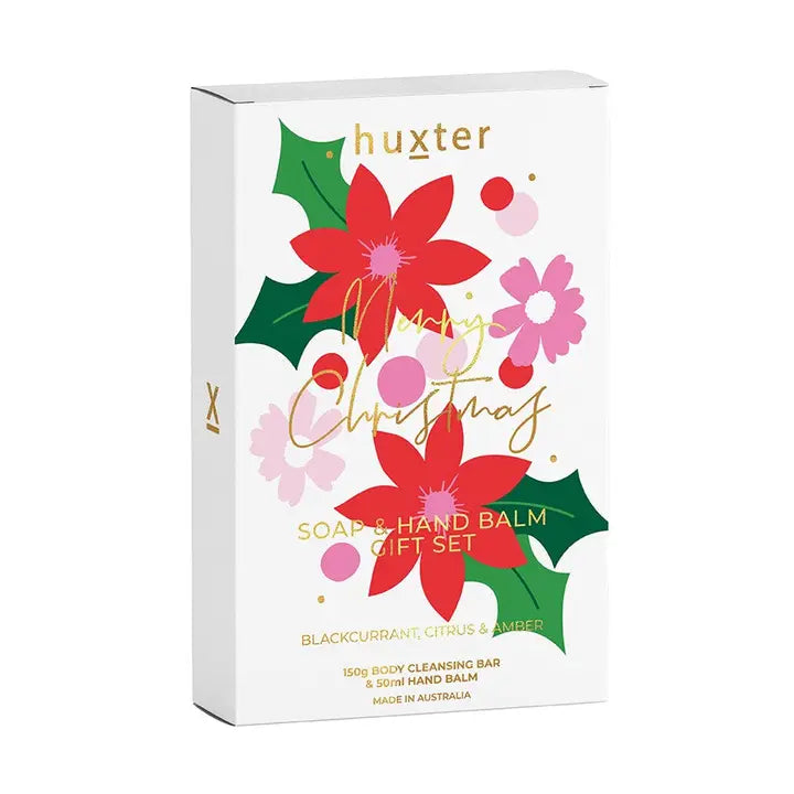 Soap & Hand Balm Gift Set - Xmas Flowers Collection