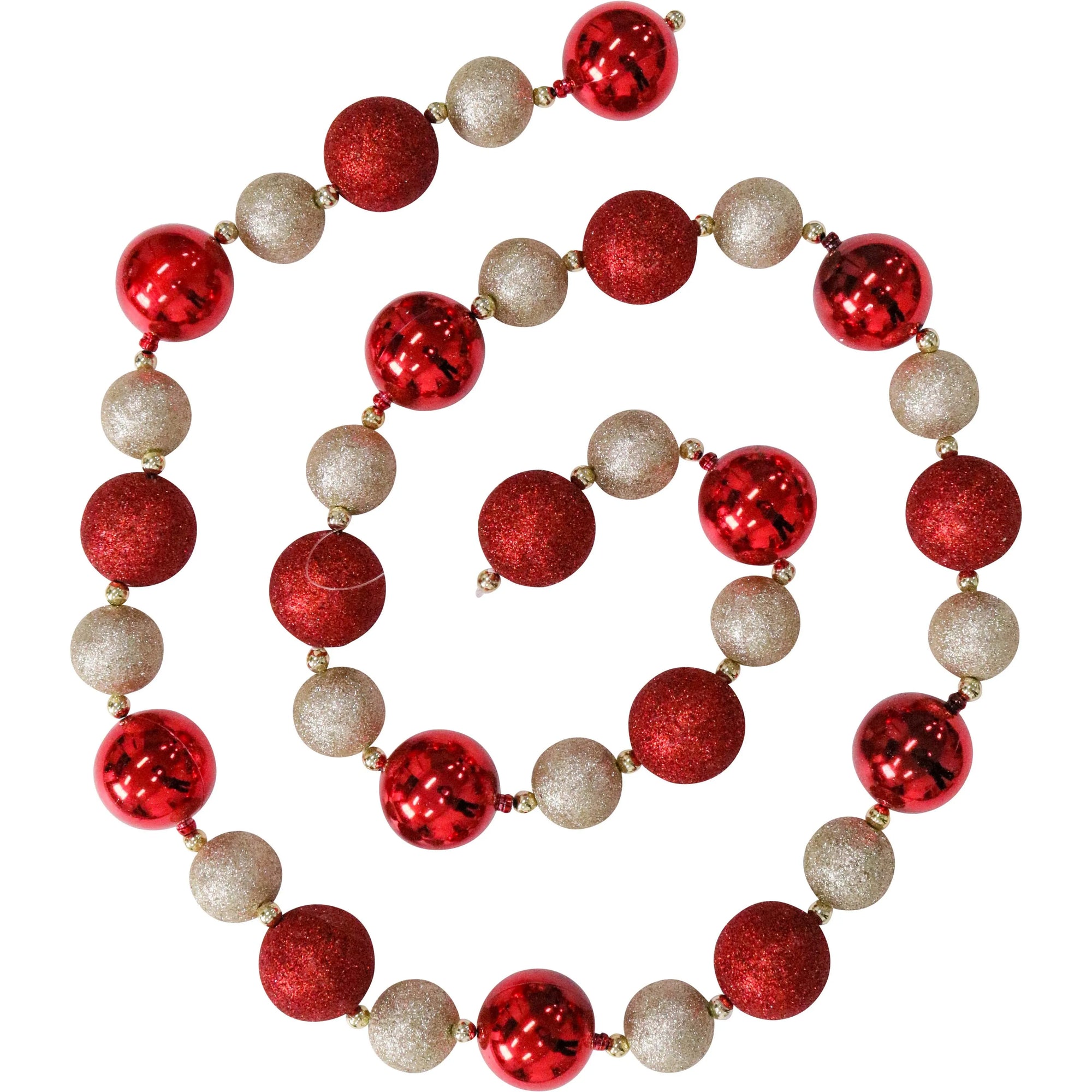 Bauble Garland - Red/Champagne