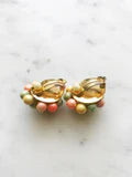 Vintage Beaded Clip On Earrings