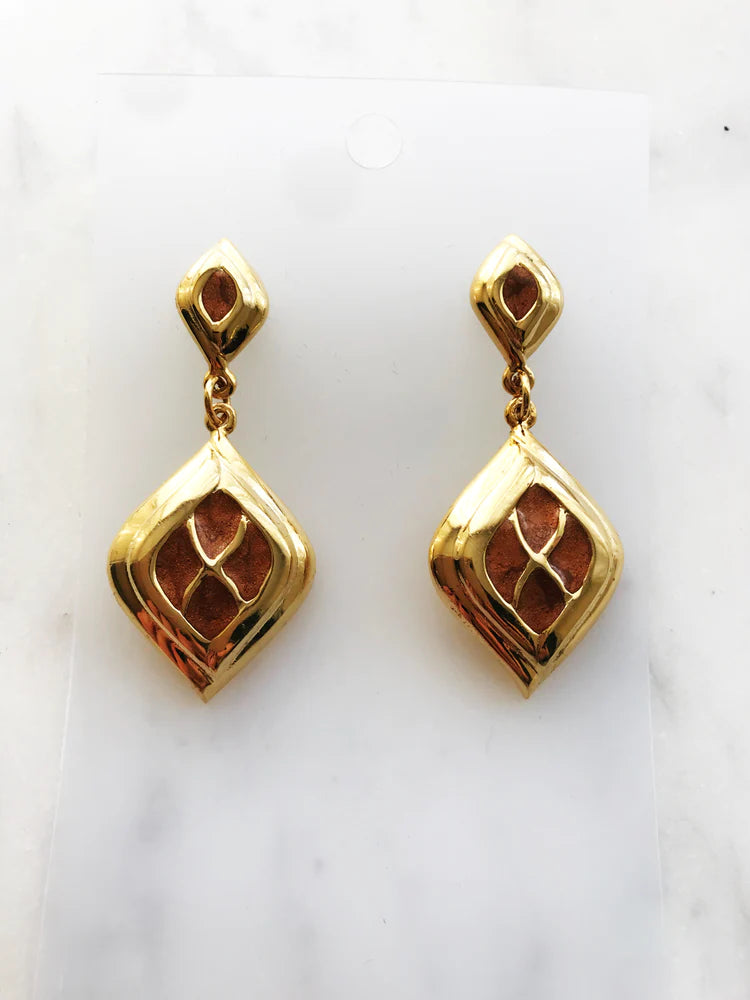 Vintage Enamel Earrings