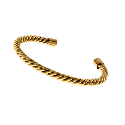 Gold Plated Stainless Steel Rope Bangle