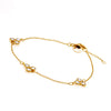 Gold Bracelet with Claw Set CZ Stones