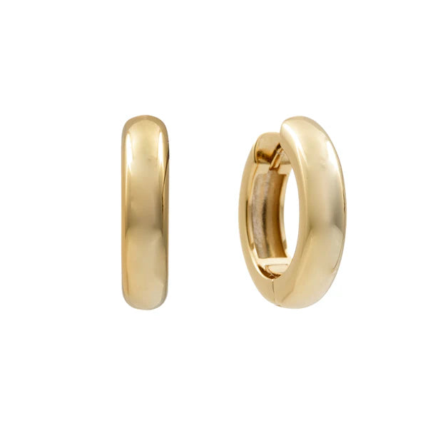 Gold Plated Medium Round Hoop Earrings