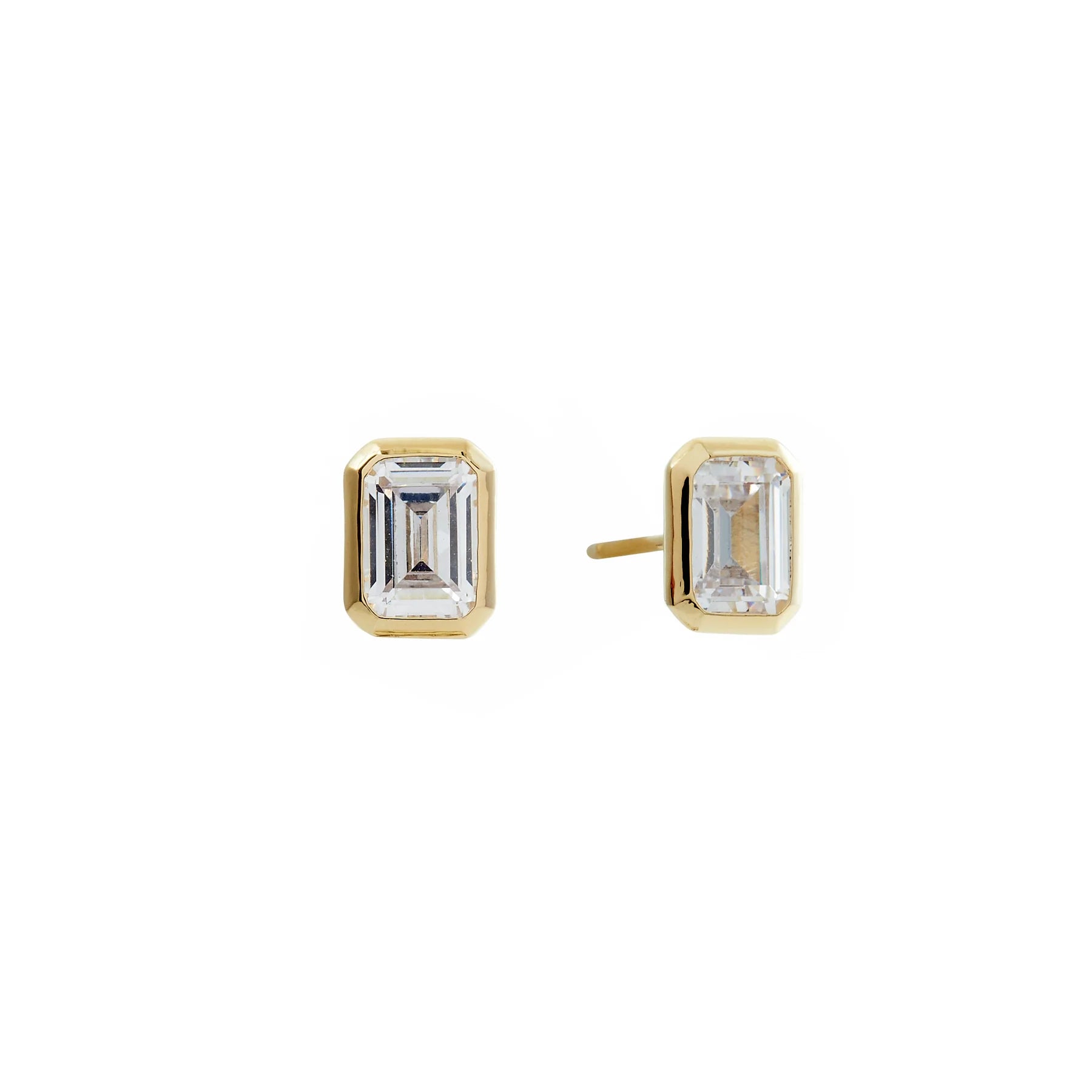 Baguette Cut Stud Earrings