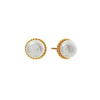 Pearl with Braid Trim Stud Earrings