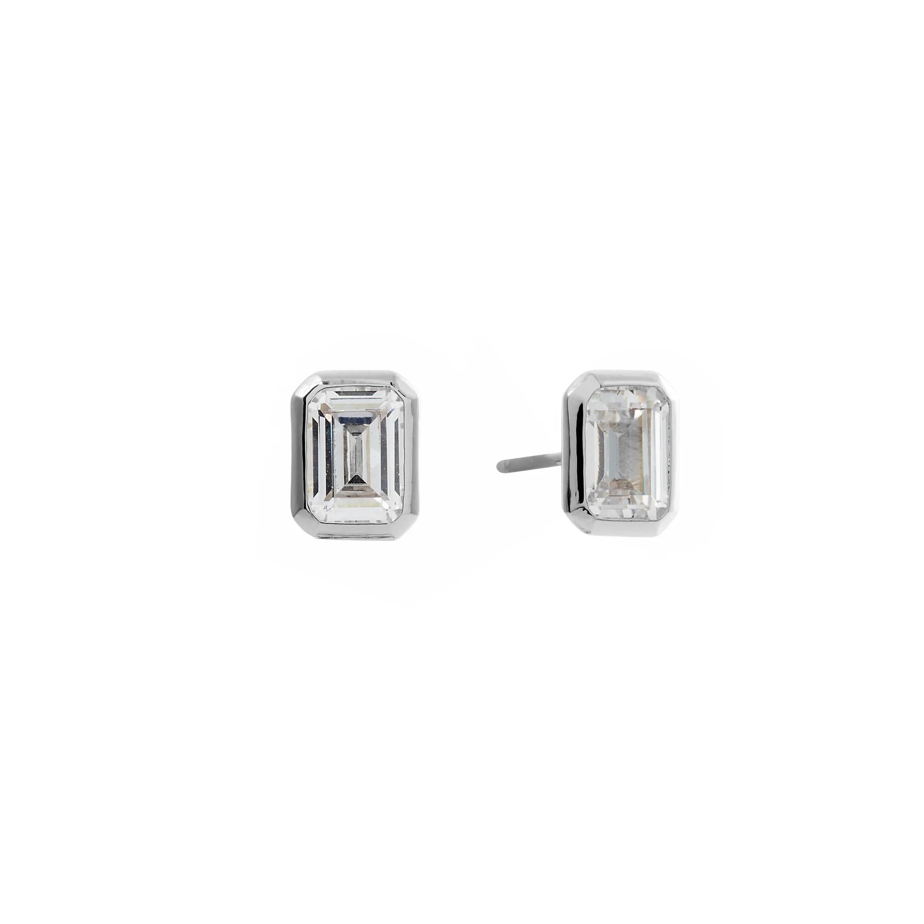 Baguette Cut Stud Earrings