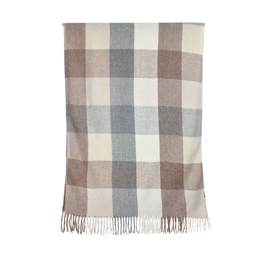Taupe Checkered Scarf