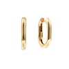 Gold Plated Small Oval Hoop Earrings