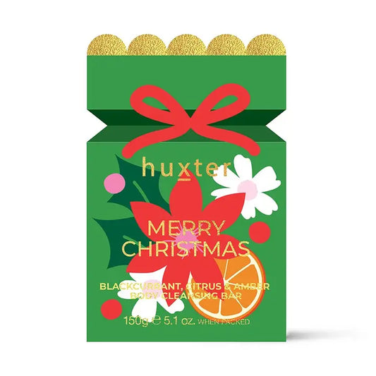 Body Cleansing Bar Bon Bon - Green Xmas Flowers