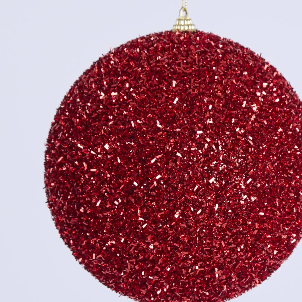 Tinsel Baugle Red - Set of 4