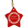 Hanging Star Red Wreath Ornament