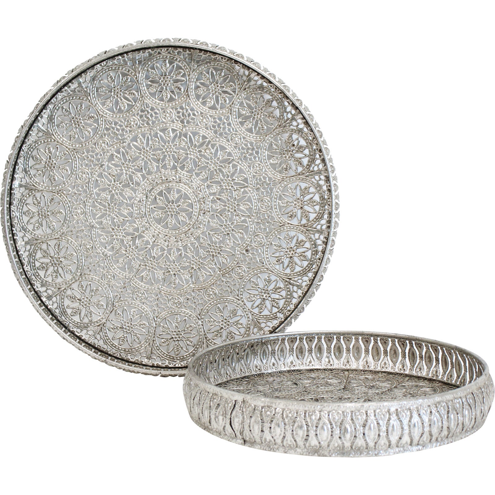 Aria Silver Tray Set of 2