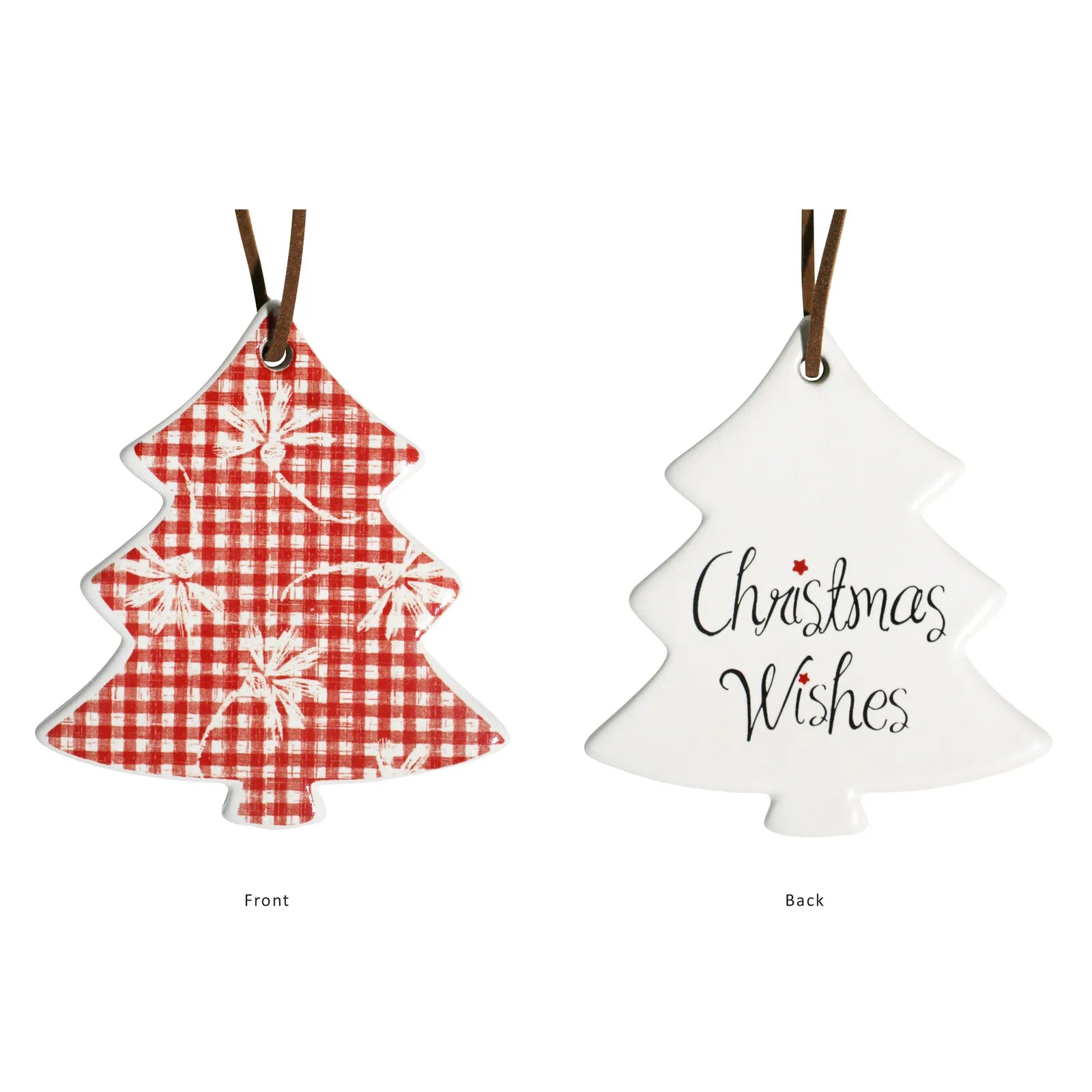 Hanging Tree Red Check Ornament