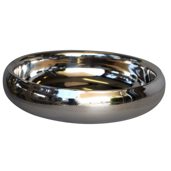 Double Wall Shallow Belly Bowl Dot Etch