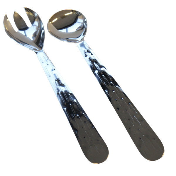 Large Salad Servers w/Dashes Design