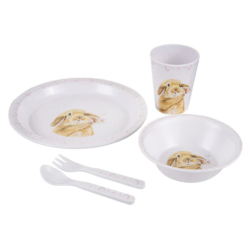 Bunny Hearts Kids Dinner Set