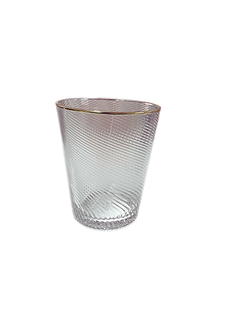 Acrylic Stripe Clear with Gold Rim Glasses