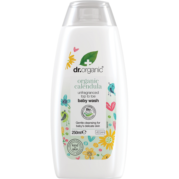 Dr Organic Unfragranced Top to Toe Baby Wash Organic Calendula