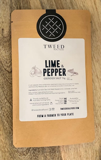 Lime Pepper Grinder Salt