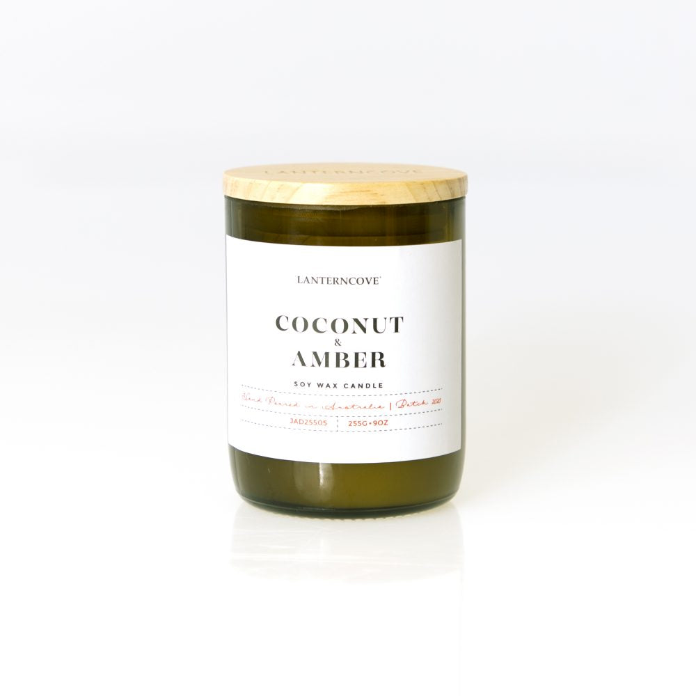 Coconut & Amber 9oz Soy Wax Candle