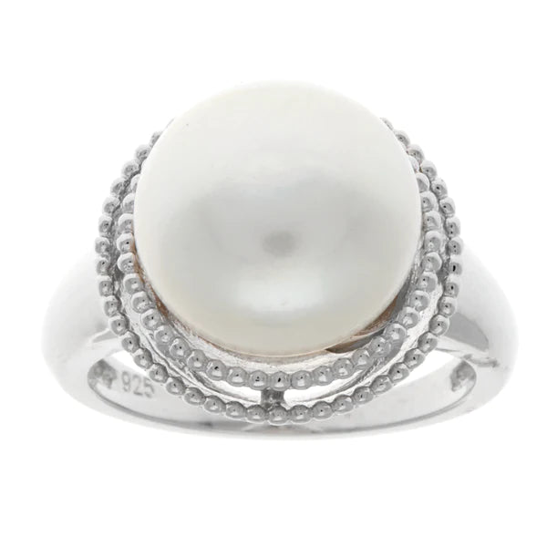 Mother of pearl ring with diamonds deals