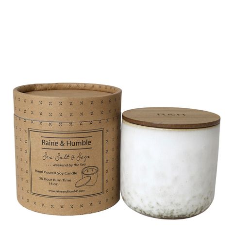 Sea Salt & Sage Scented Candle Canister