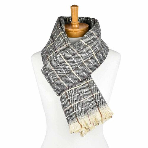 Dots and Lines Scarf - Charcoal