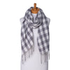 Gingham Scarf - Grey/White