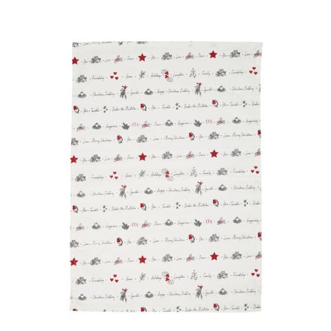 Gratitude Christmas Tea Towel