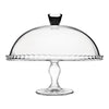 Footed Glass Cake Stand with Dome